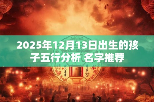 2025年12月13日出生的孩子五行分析 名字推荐