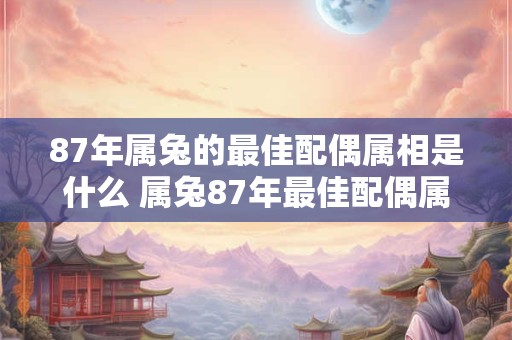 87年属兔的最佳配偶属相是什么 属兔87年最佳配偶属相是什么