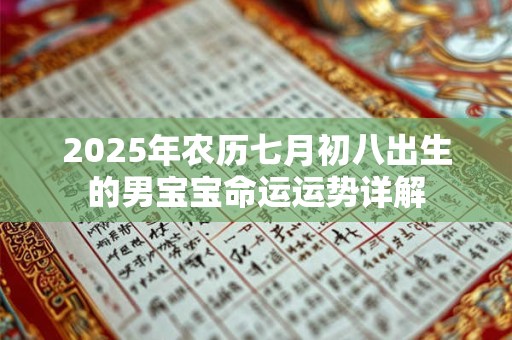 2026年农历七月初八出生的男宝宝命运运势详解