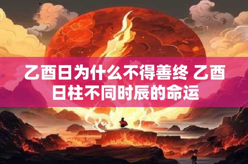 乙酉日为什么不得善终 乙酉日柱不同时辰的命运