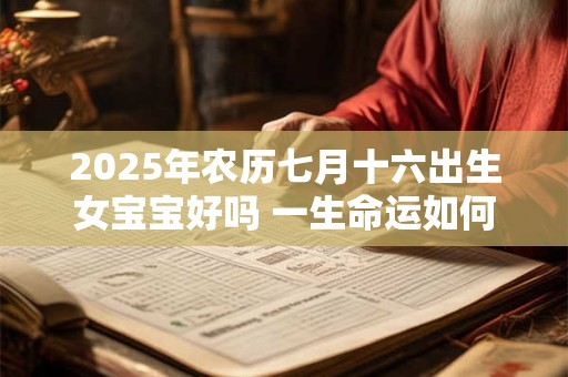 2025年农历七月十六出生女宝宝好吗 一生命运如何