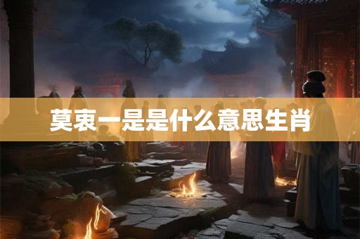莫衷一是是什么意思生肖