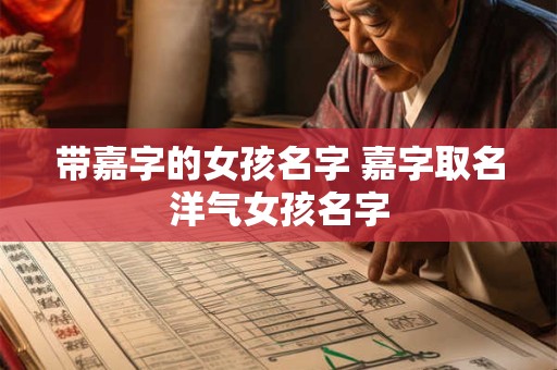 带嘉字的女孩名字 嘉字取名洋气女孩名字