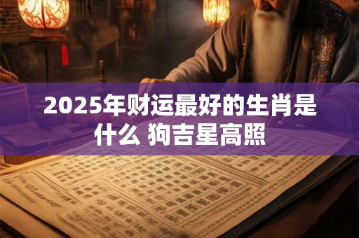 2025年财运最好的生肖是什么 狗吉星高照