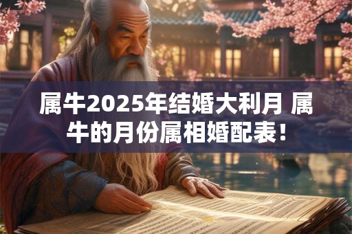 属牛2025年结婚大利月 属牛的月份属相婚配表！