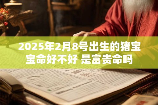 2025年2月8号出生的猪宝宝命好不好 是富贵命吗