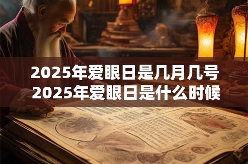 2025年爱眼日是几月几号 2025年爱眼日是什么时候