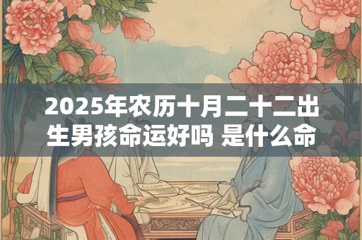 2025年农历十月二十二出生男孩命运好吗 是什么命