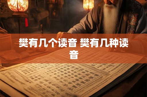 樊有几个读音 樊有几种读音