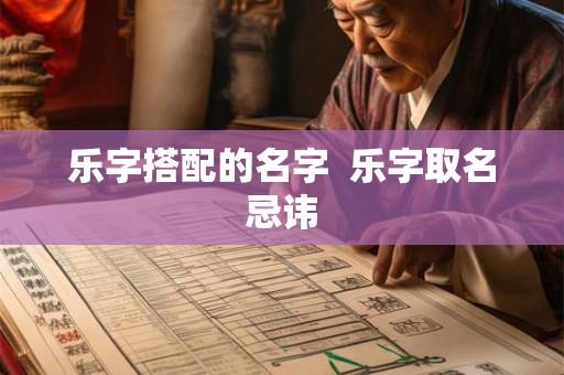乐字搭配的名字  乐字取名忌讳