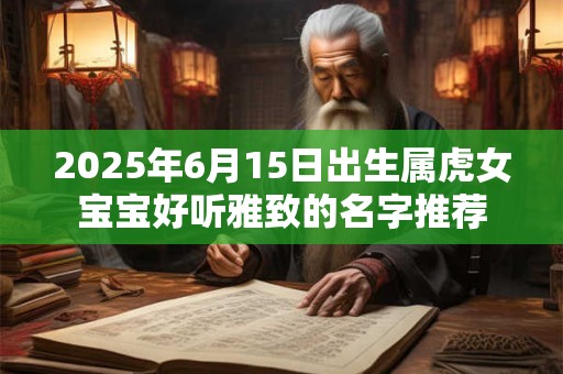 2025年6月15日出生属虎女宝宝好听雅致的名字推荐