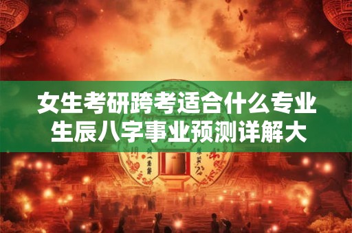 女生考研跨考适合什么专业 生辰八字事业预测详解大全