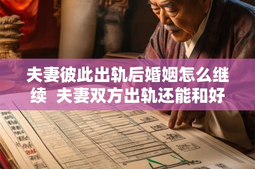 夫妻彼此出轨后婚姻怎么继续  夫妻双方出轨还能和好如初吗
