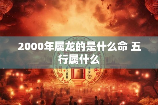 2000年属龙的是什么命 五行属什么
