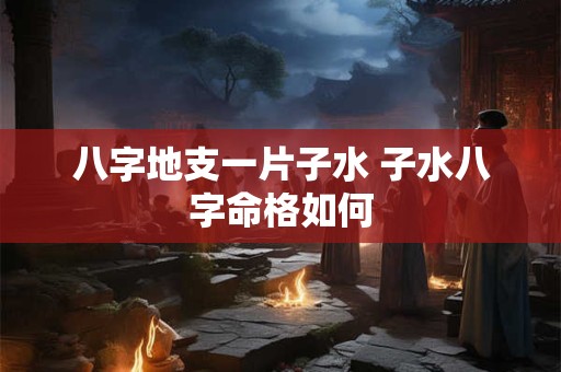 八字地支一片子水 子水八字命格如何