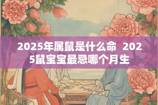 2025年属鼠是什么命  2025鼠宝宝最忌哪个月生
