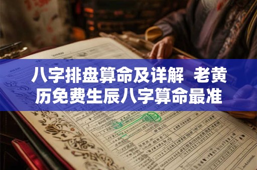 八字排盘算命及详解  老黄历免费生辰八字算命最准