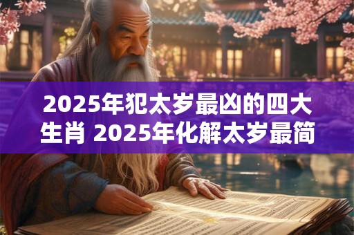 2025年犯太岁最凶的四大生肖 2025年化解太岁最简单的方法大全