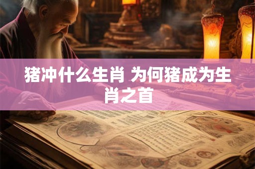 猪冲什么生肖 为何猪成为生肖之首