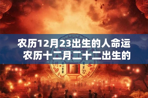 农历12月23出生的人命运  农历十二月二十二出生的命运