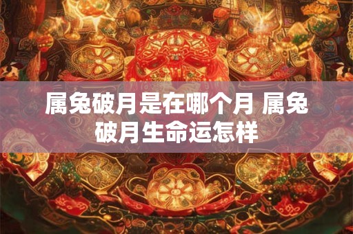 属兔破月是在哪个月 属兔破月生命运怎样 属兔破月是在哪个月 属兔破月生命运怎样