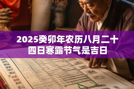 2025癸卯年农历八月二十四日寒露节气是吉日