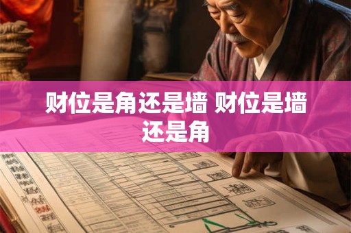 财位是角还是墙 财位是墙还是角