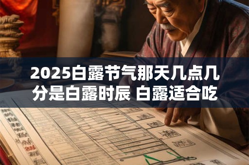 2025白露节气那天几点几分是白露时辰 白露适合吃什么