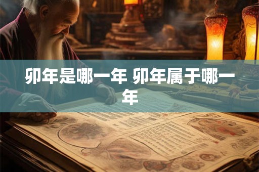 卯年是哪一年 卯年属于哪一年