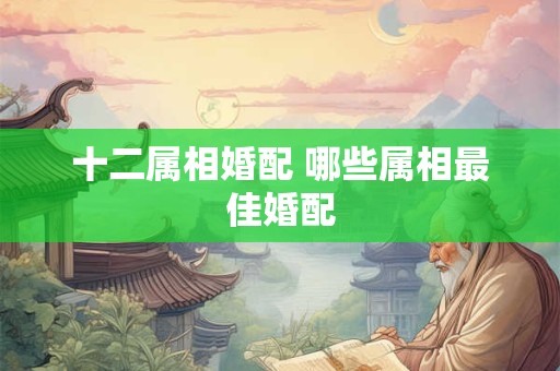 十二属相婚配 哪些属相最佳婚配