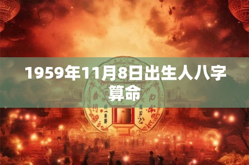 1959年11月8日出生人八字算命