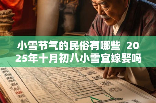 小雪节气的民俗有哪些  2025年十月初八小雪宜嫁娶吗