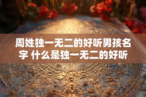 周姓独一无二的好听男孩名字 什么是独一无二的好听男孩名字周姓
