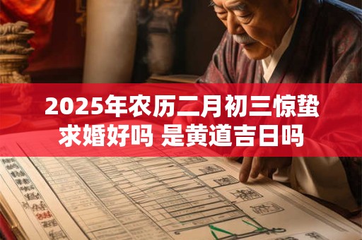 2025年农历二月初三惊蛰求婚好吗 是黄道吉日吗