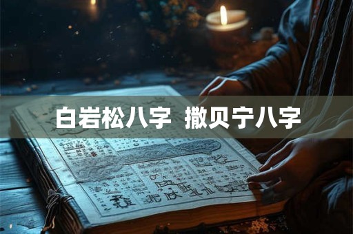 白岩松八字  撒贝宁八字
