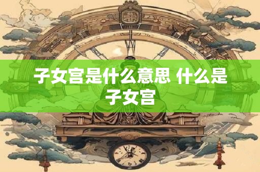 子女宫是什么意思 什么是子女宫