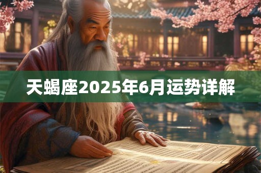 天蝎座2025年6月运势详解