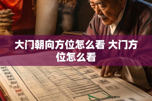 大门朝向方位怎么看 大门方位怎么看
