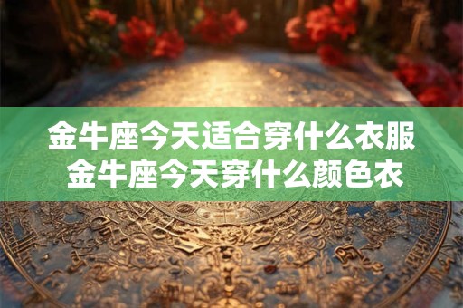 详细阅读:金牛座今天适合穿什么衣服 金牛座今天穿什么颜色衣服 金牛座今天适合穿什么衣服 金牛座今天穿什么颜色衣服