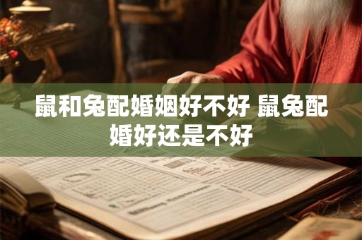 鼠和兔配婚姻好不好 鼠兔配婚好还是不好