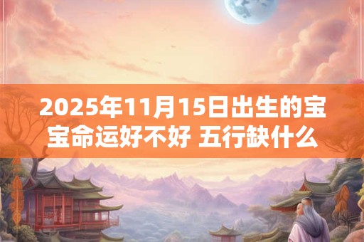2025年11月15日出生的宝宝命运好不好 五行缺什么