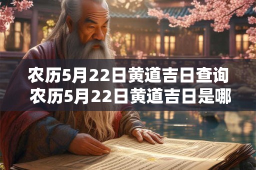农历5月22日黄道吉日查询 农历5月22日黄道吉日是哪天