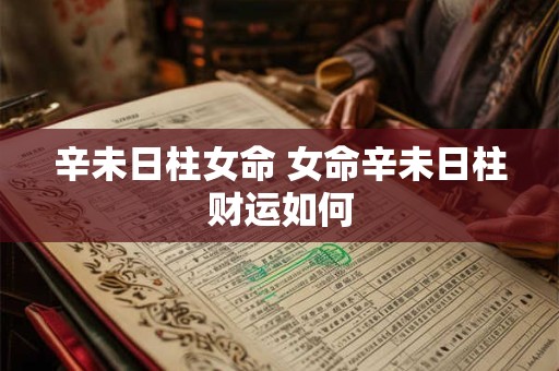 辛未日柱女命 女命辛未日柱财运如何