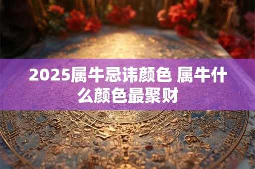 2025属牛忌讳颜色 属牛什么颜色最聚财