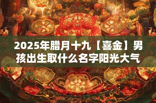2025年腊月十九【喜金】男孩出生取什么名字阳光大气