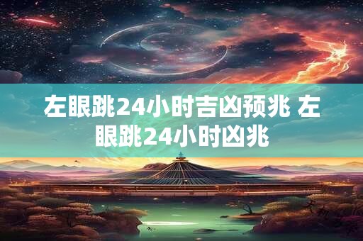 左眼跳24小时吉凶预兆 左眼跳24小时凶兆