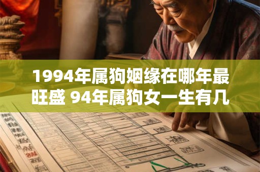 1994年属狗姻缘在哪年最旺盛 94年属狗女一生有几次婚姻