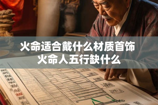 火命适合戴什么材质首饰 火命人五行缺什么