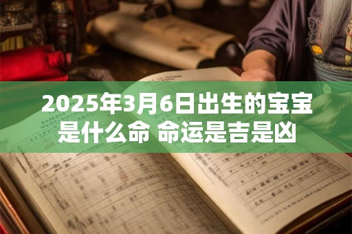 2026年3月6日出生的宝宝是什么命 命运是吉是凶