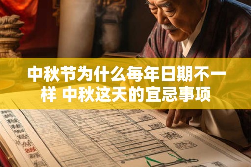 详细阅读:中秋节为什么每年日期不一样 中秋这天的宜忌事项 中秋节为什么每年日期不一样 中秋这天的宜忌事项
